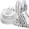 350PCS Silver Disposable Dinnerware Set – Plates, Cutlery, Cups & Napkins for 50 Guests